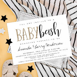 Small Baby Bash, Couples Baby Shower Invitation Front View