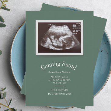 baby coming soon ultrasound pregnancy announcement