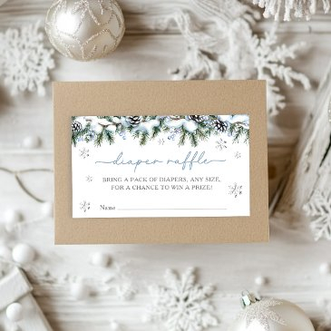baby it's cold outside winter diaper raffle enclosure invitations