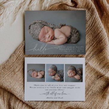 baby photo modern birth announcement invitations