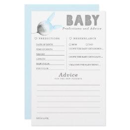 Small Baby Predictions And Advice Baby Shower Game Front View