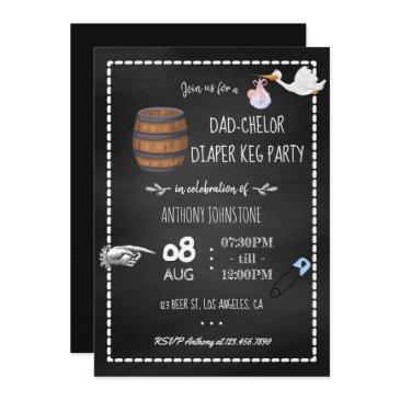 baby shower dadchelor keg party chalkboard invitation