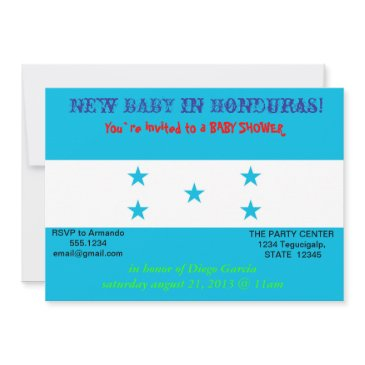 baby shower invitation with flag of honduras