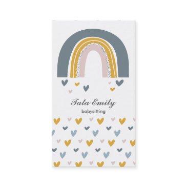 baby sitting baby boutique nursery service rainbow business invitations