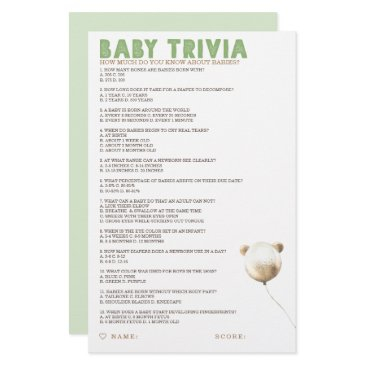baby trivia baby shower game