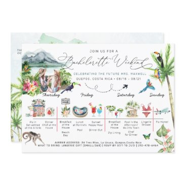 bachelorette weekend itinerary | costa rica invitation