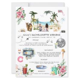 Small Bachelorette Weekend Itinerary | Ft Lauderdale Invitation Front View
