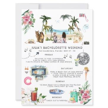 bachelorette weekend itinerary | ft lauderdale invitation