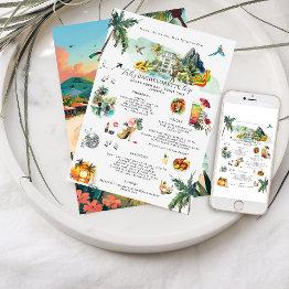 Small Bachelorette Weekend Itinerary | Jamaica Invitation Front View