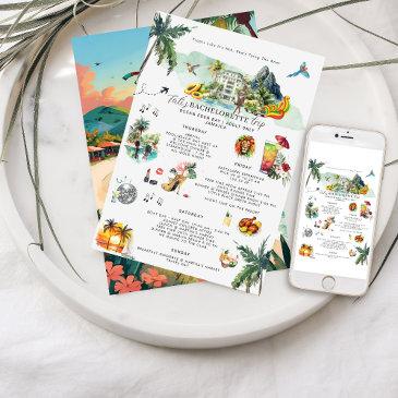 bachelorette weekend itinerary | jamaica invitation
