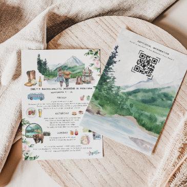 bachelorette weekend itinerary | montana mountain invitation
