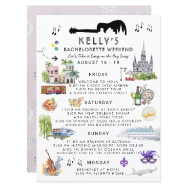 bachelorette weekend itinerary | new orleans invitation