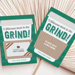 Small Back To School Teacher Coffee Gift Invitations Holder Front View