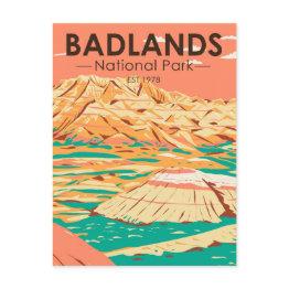 Small Badlands National Park Landscape Vintage Postinvitations Front View