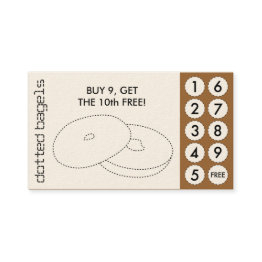 Small Bagel Cut Out Punch Invitations Front View
