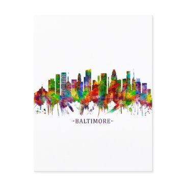 baltimore maryland skyline invitation postinvitations