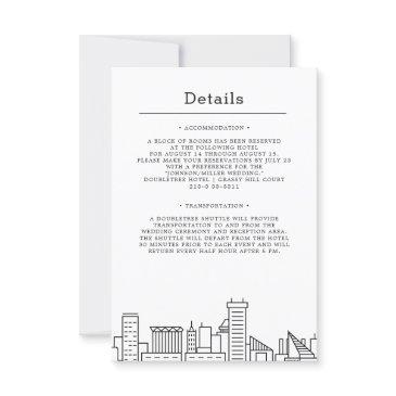 baltimore wedding | guest details invitation