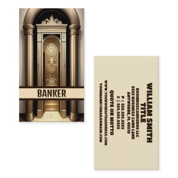 banker bank vault business invitations
