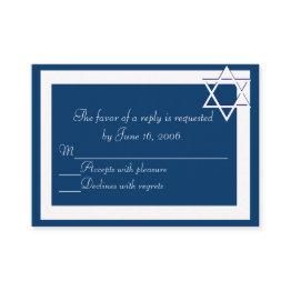 Small Bar/bat Mitzvah Invitations Response Invitations Front View