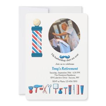 barber shop elements photo invitation