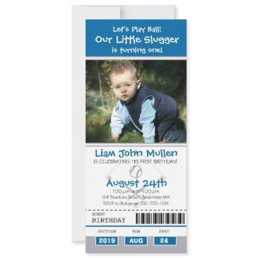 baseball birthday ticket invitation