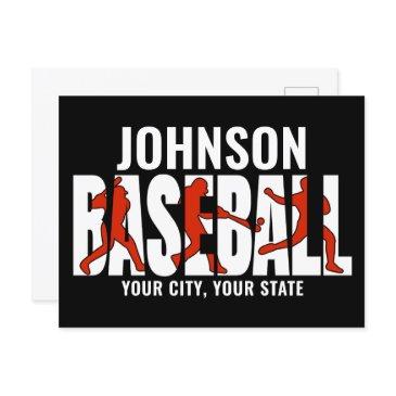 baseball team add name champion game player postinvitations