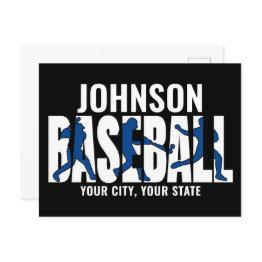 Small Baseball Team Add Name Champion Game Player Postinvitations Front View