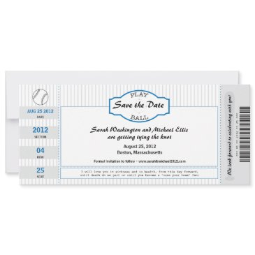 baseball ticket save the date