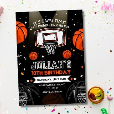 basketball birthday invitation, sports birthday invitation