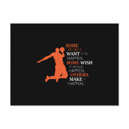 Small Basketball Sports Basketball Team Player Gift Idea Postinvitations Front View