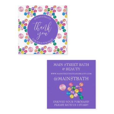 bath bomb business thank you for your purchase square business invitations