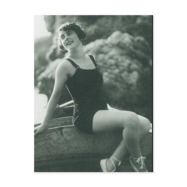 bathing beauty !! cute 1920's flapper girl postinvitations