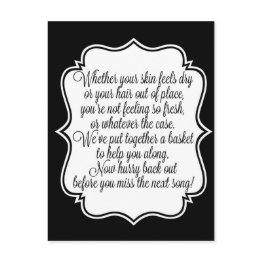 Small Bathroomsign.jpg Postinvitations Front View