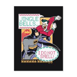 Small Batman | Jingle Bells, I Do Not Smell! Holiday Postinvitations Front View