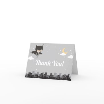 batman super hero birthday thank you invitations