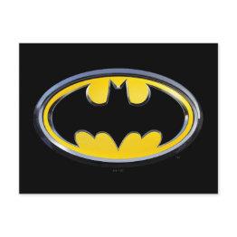 Small Batman Symbol | Classic Logo Postinvitations Front View