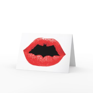 batman valentine | bat lips holiday invitations