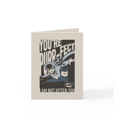 batman valentine | catwoman - you're purr-fect note invitations