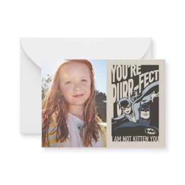 batman valentine | catwoman - you're purr-fect note invitations