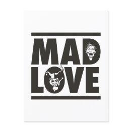 Small Batman Valentine | Joker & Harley - Mad Love Holiday Postinvitations Front View