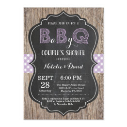 Small Bbq Couples Shower Invitation Baby Q Backyard Girl Front View