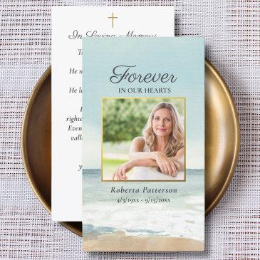 beach ocean photo funeral memorial prayer invitations