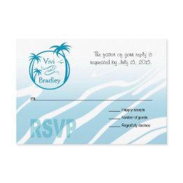 Small Beach Surf Palm Logo Rsvp | Blue Front View