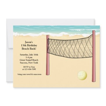 beach volleyball invitation