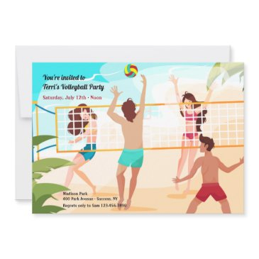 beach volleyball invitation