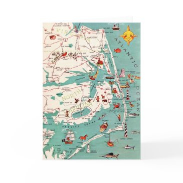 beaches of the outer banks greeting invitations