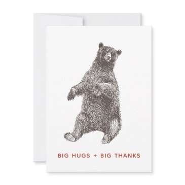 bear thank you invitations, big hugs
