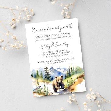bearly wait bear cub adventure awaits baby shower invitation