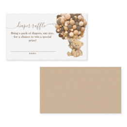 Small Bearly Wait Boho Balloon Neutral Baby Shower Diape Enclosure Invitations Front View