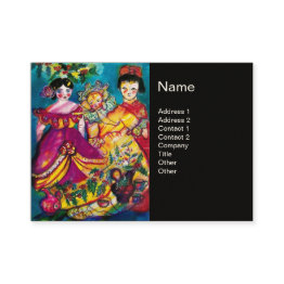 Small Beautiful Antique Dolls Business Invitations Front View